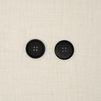 Bio Steinnussknopf Schwarz Schmaler Rand Seidenmatt (28 mm)