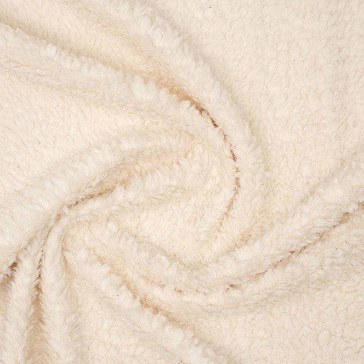 Bio Teddy Plüsch Rohweiß 10 mm Florhöhe 360 g/m²