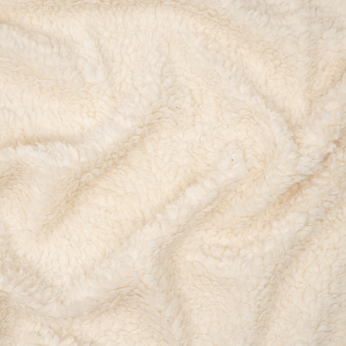 Bio Teddy Plüsch Rohweiß 10 mm Florhöhe 360 g/m²