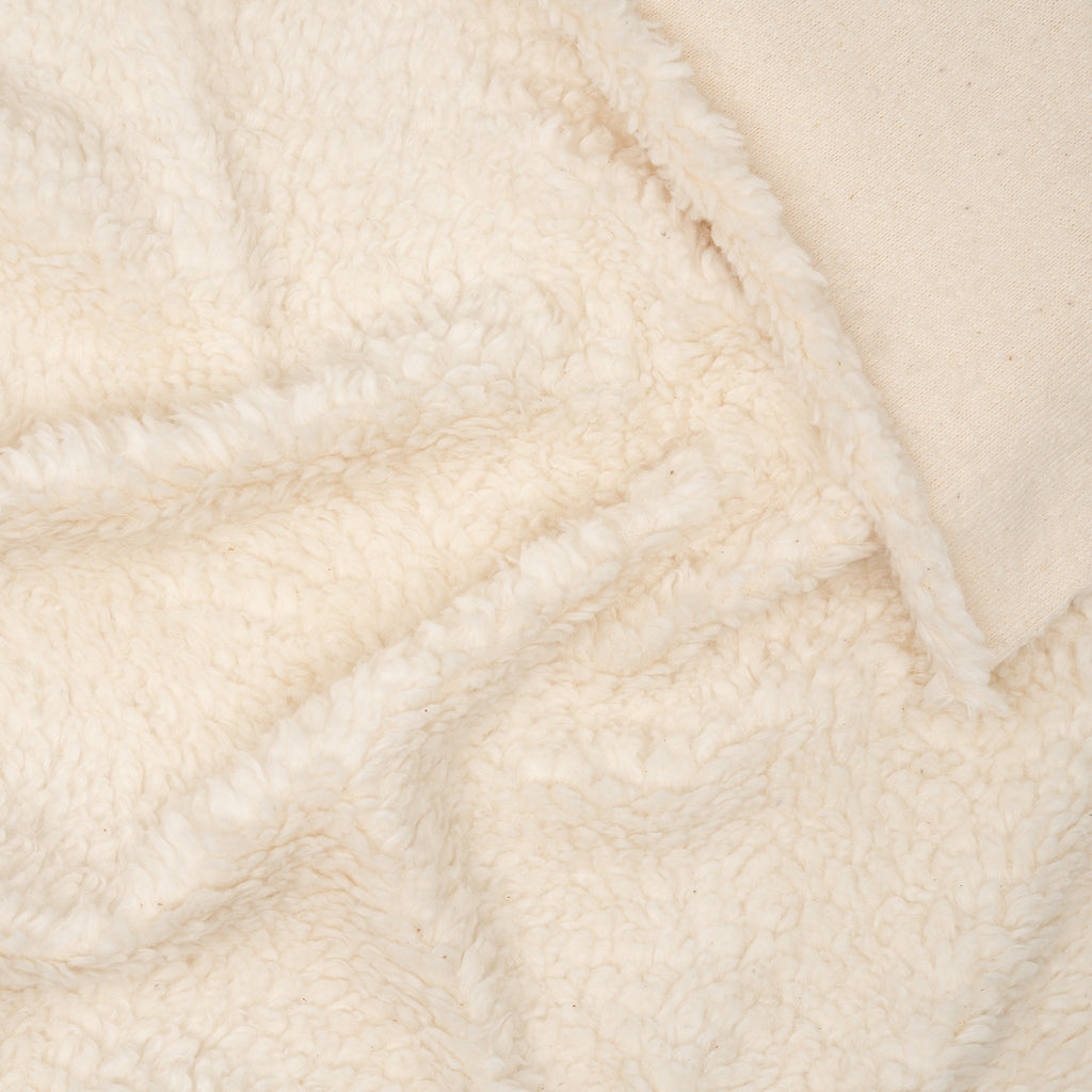 Bio Teddy Plüsch Rohweiß 10 mm Florhöhe 360 g/m²