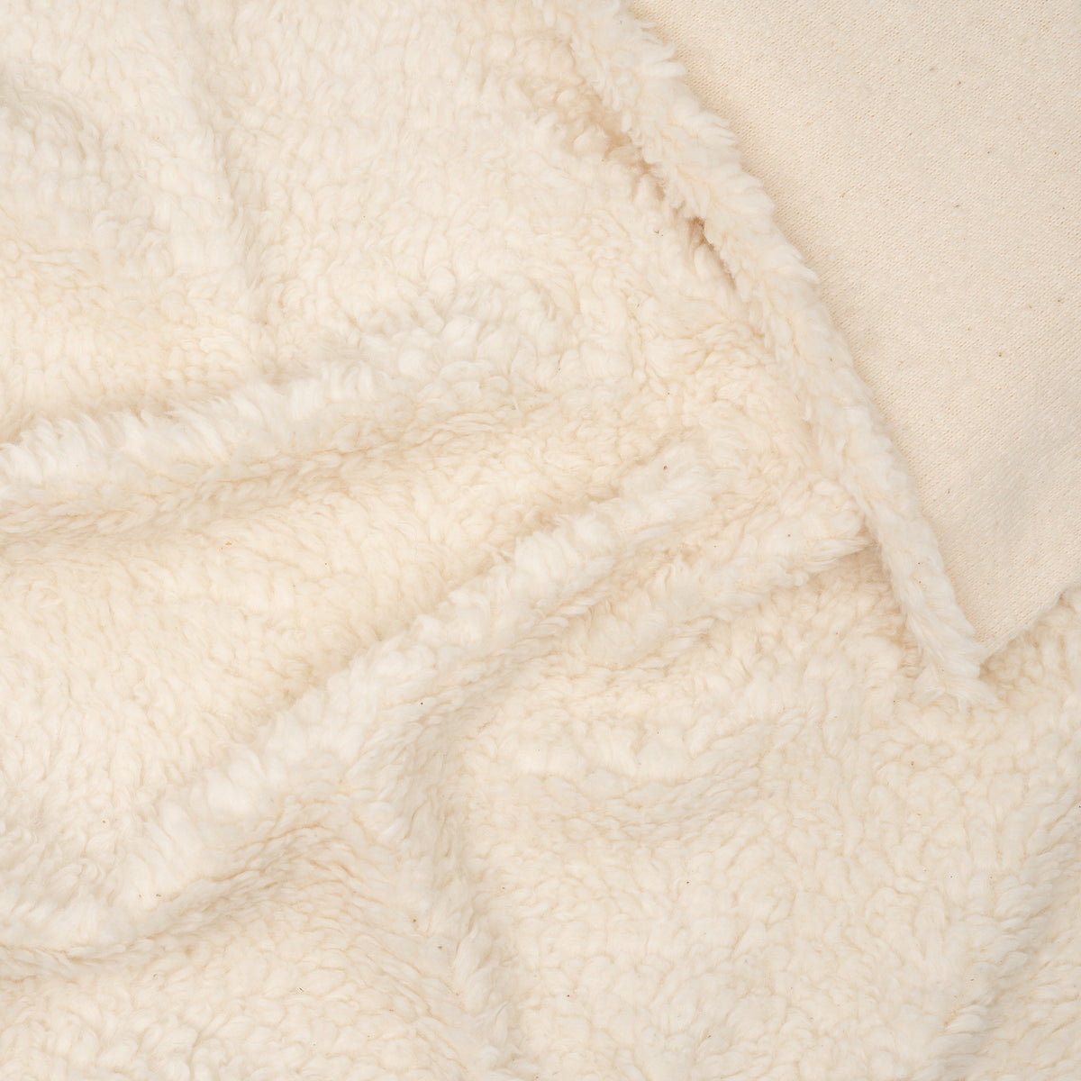 Bio Teddy Plüsch Rohweiß 10 mm Florhöhe 360 g/m²