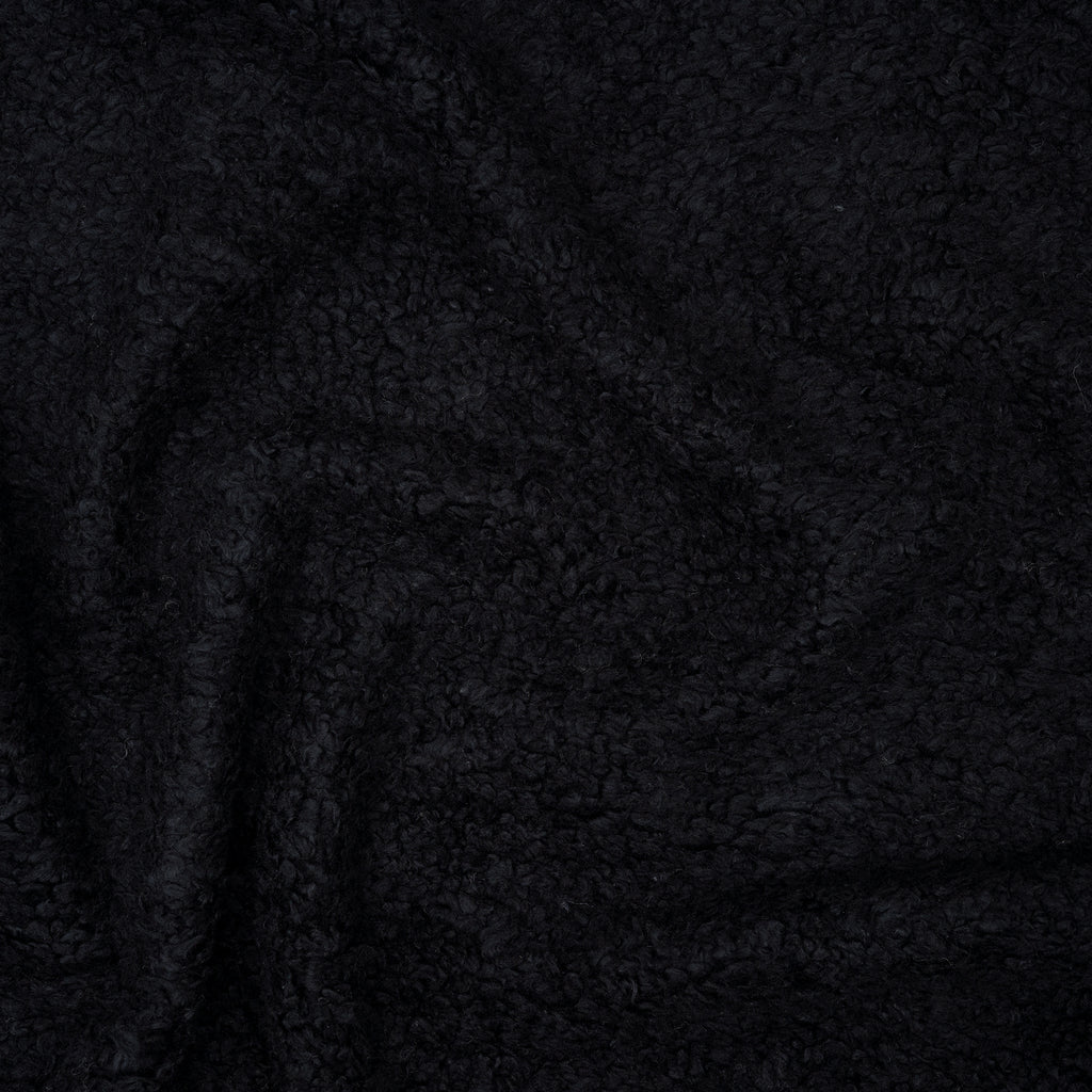 Bio Teddy Plüsch Schwarz 10 mm Florhöhe 330 g/m²