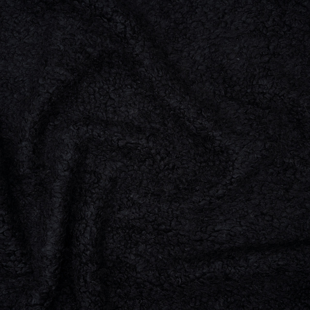 Bio Teddy Plüsch Schwarz 10 mm Florhöhe 330 g/m²