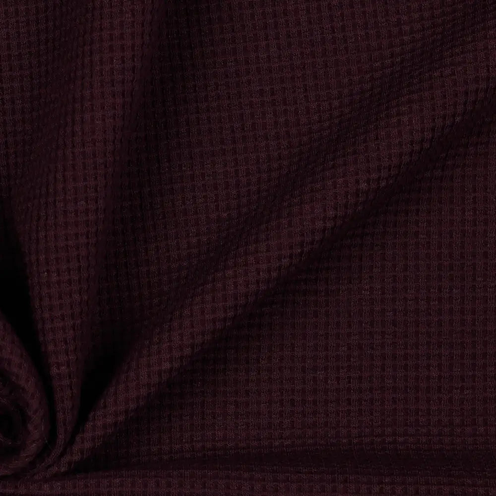 Bio Waffelstrick Aubergine | Stoffwerk