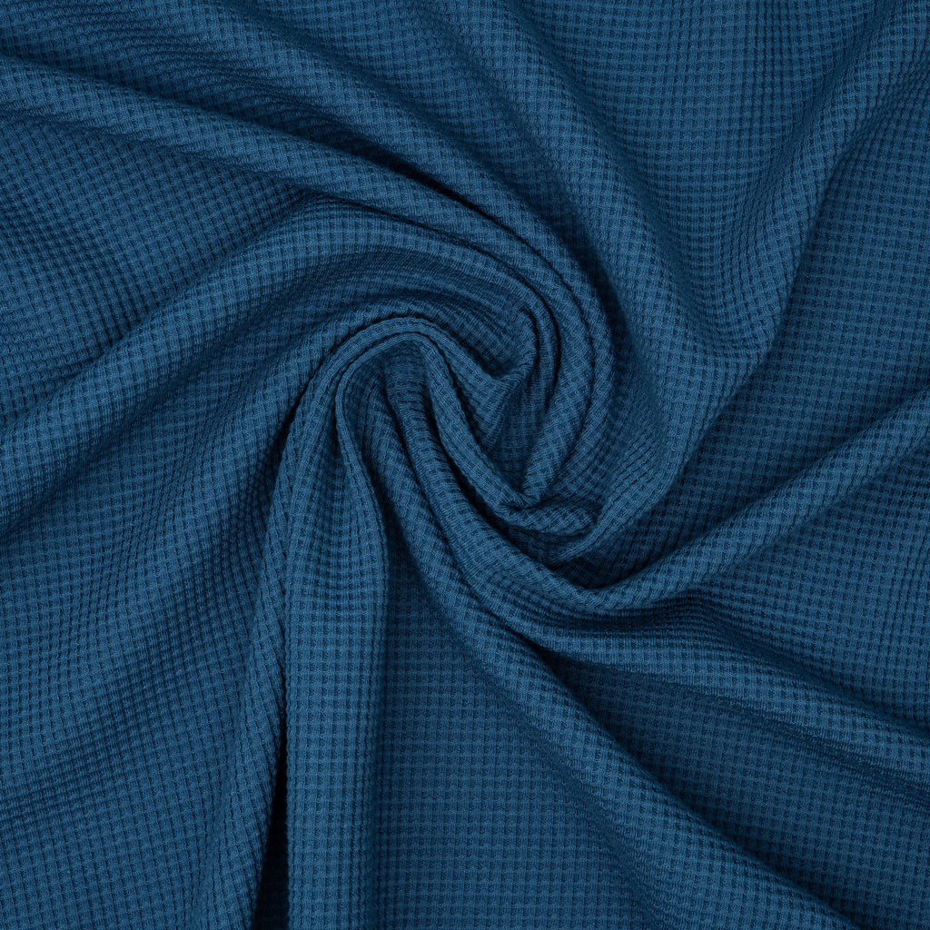 Bio Waffelstrick Jeansblau | Stoffwerk