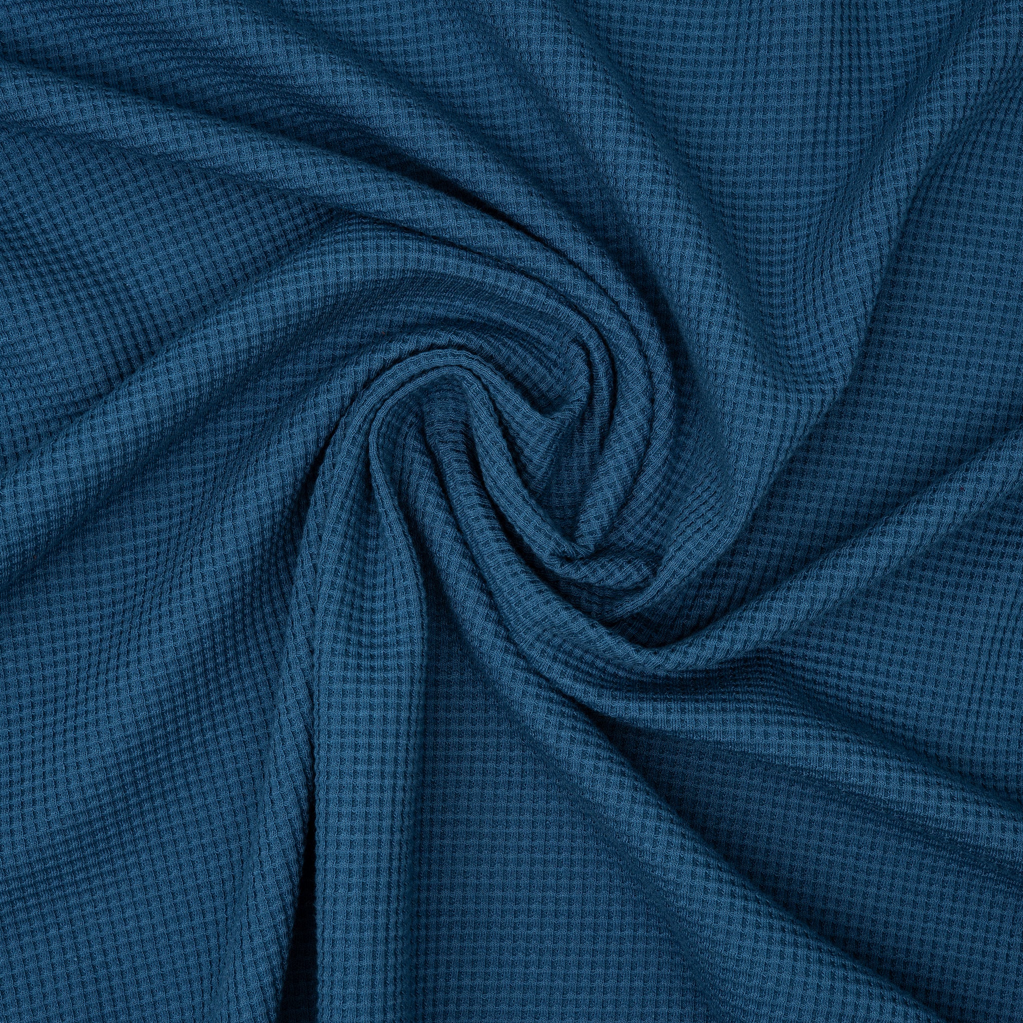 Bio Waffelstrick Jeansblau