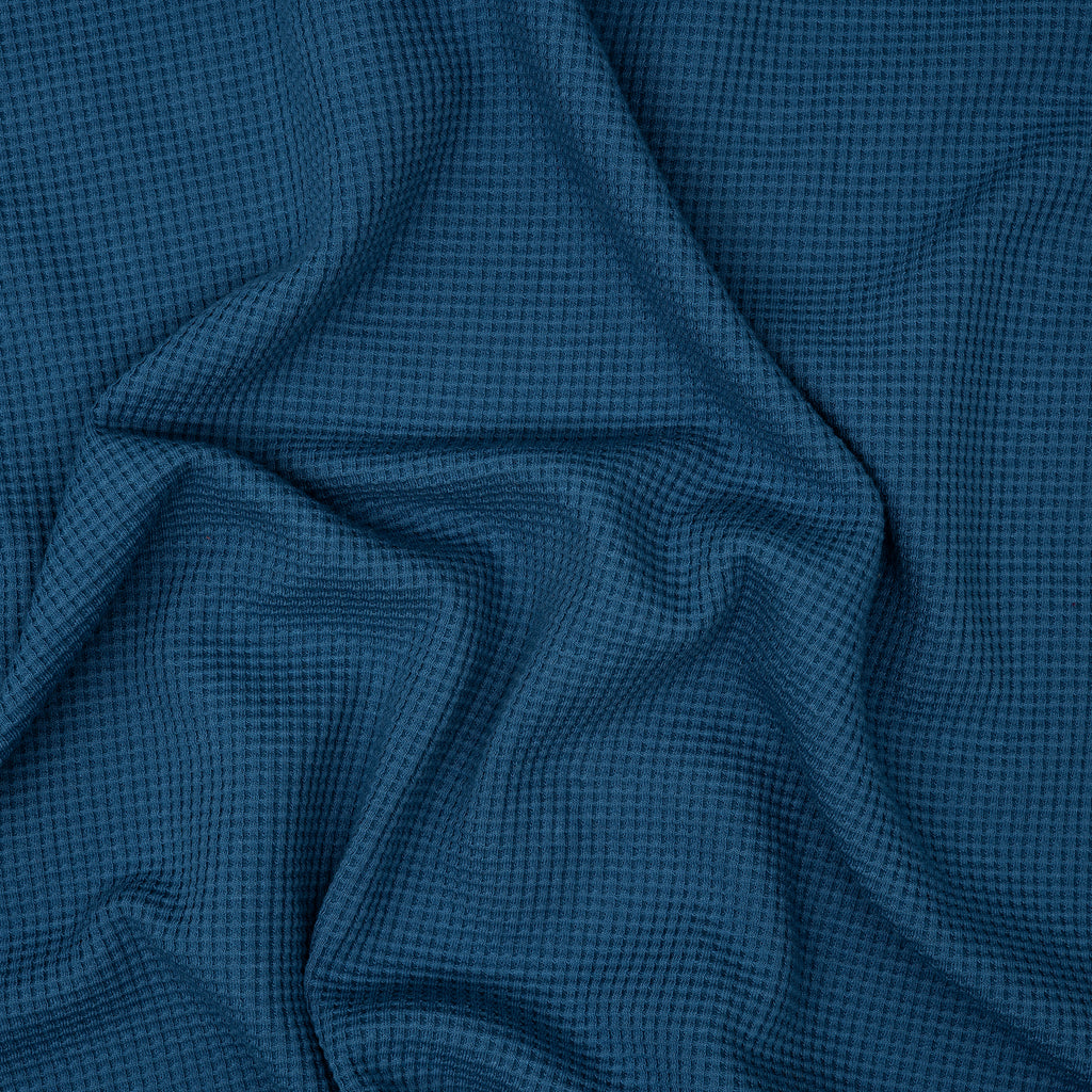 Bio Waffelstrick Jeansblau