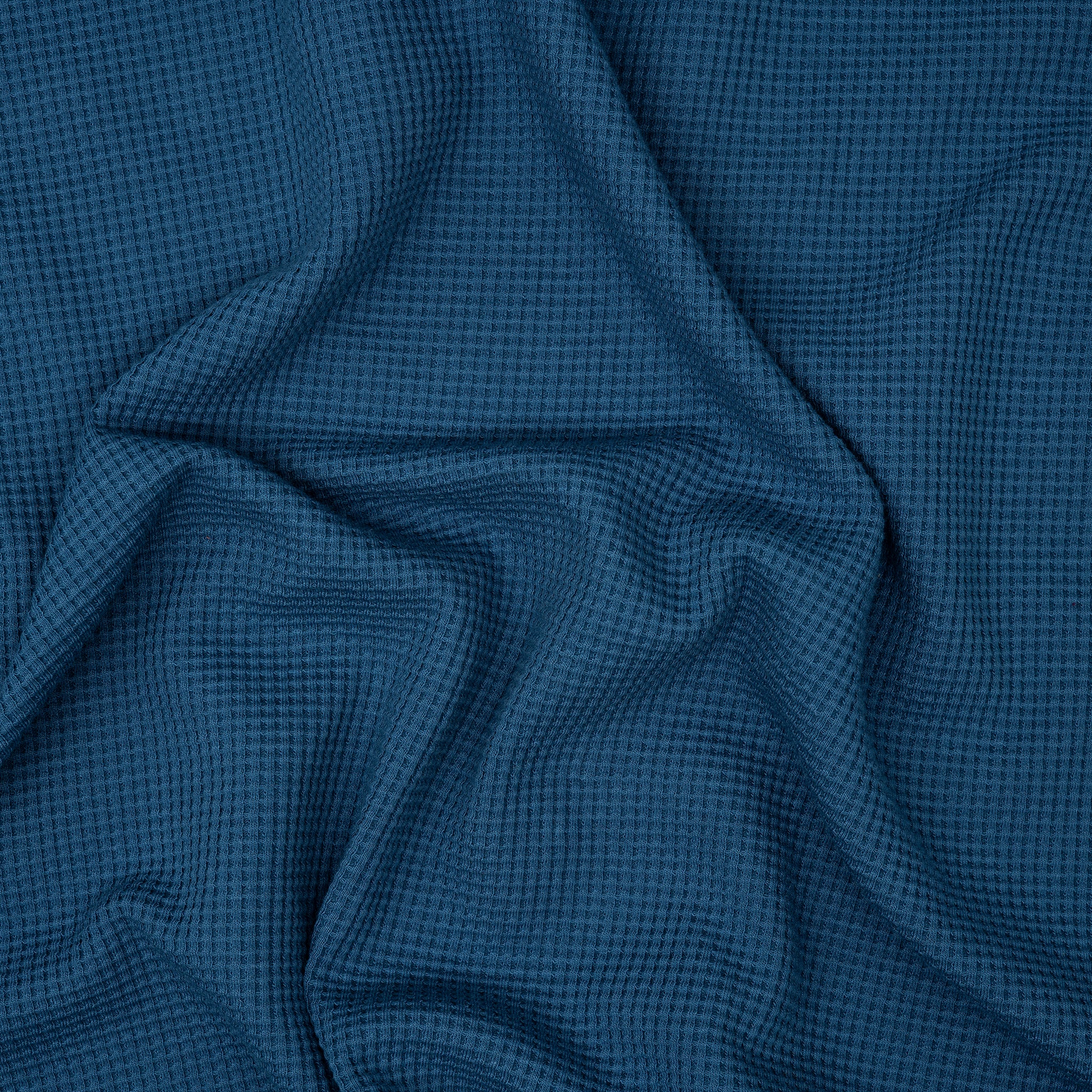 Bio Waffelstrick Jeansblau