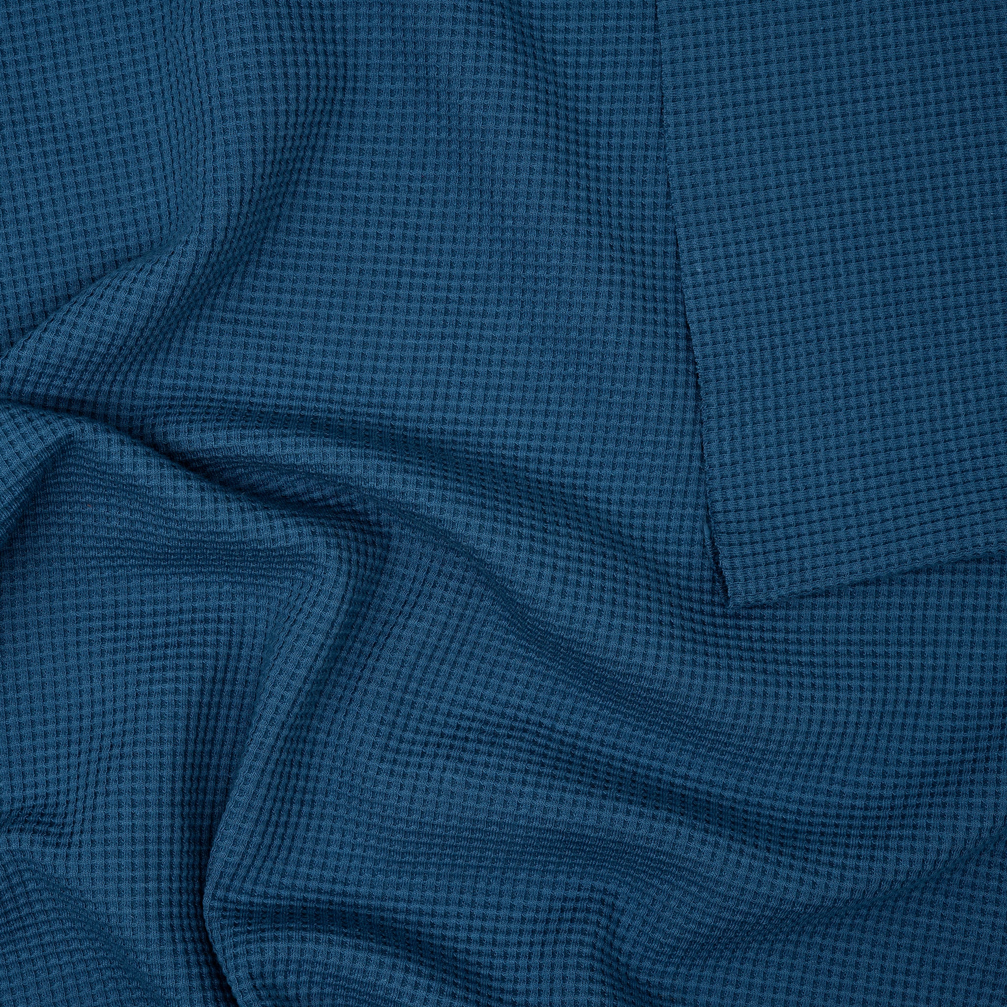 Bio Waffelstrick Jeansblau