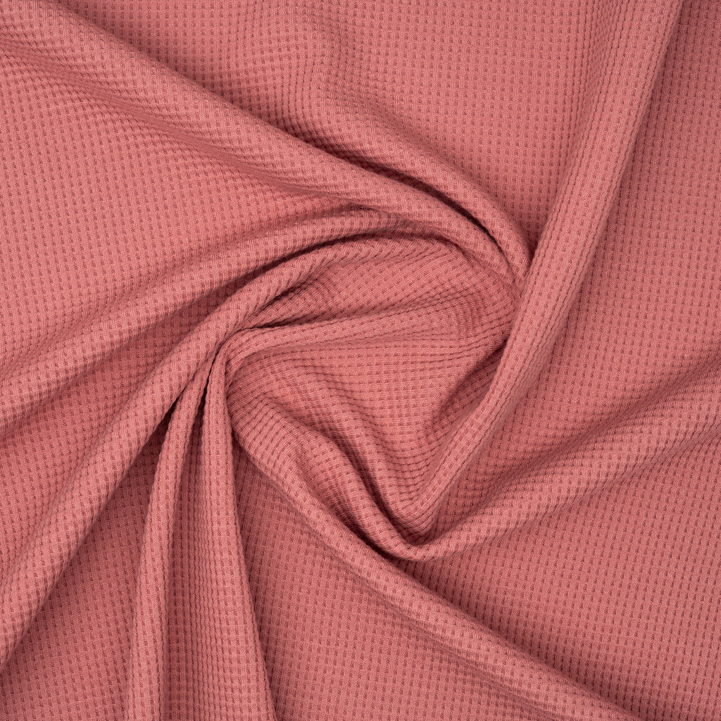 Bio Waffelstrick Kräftiges Altrosa