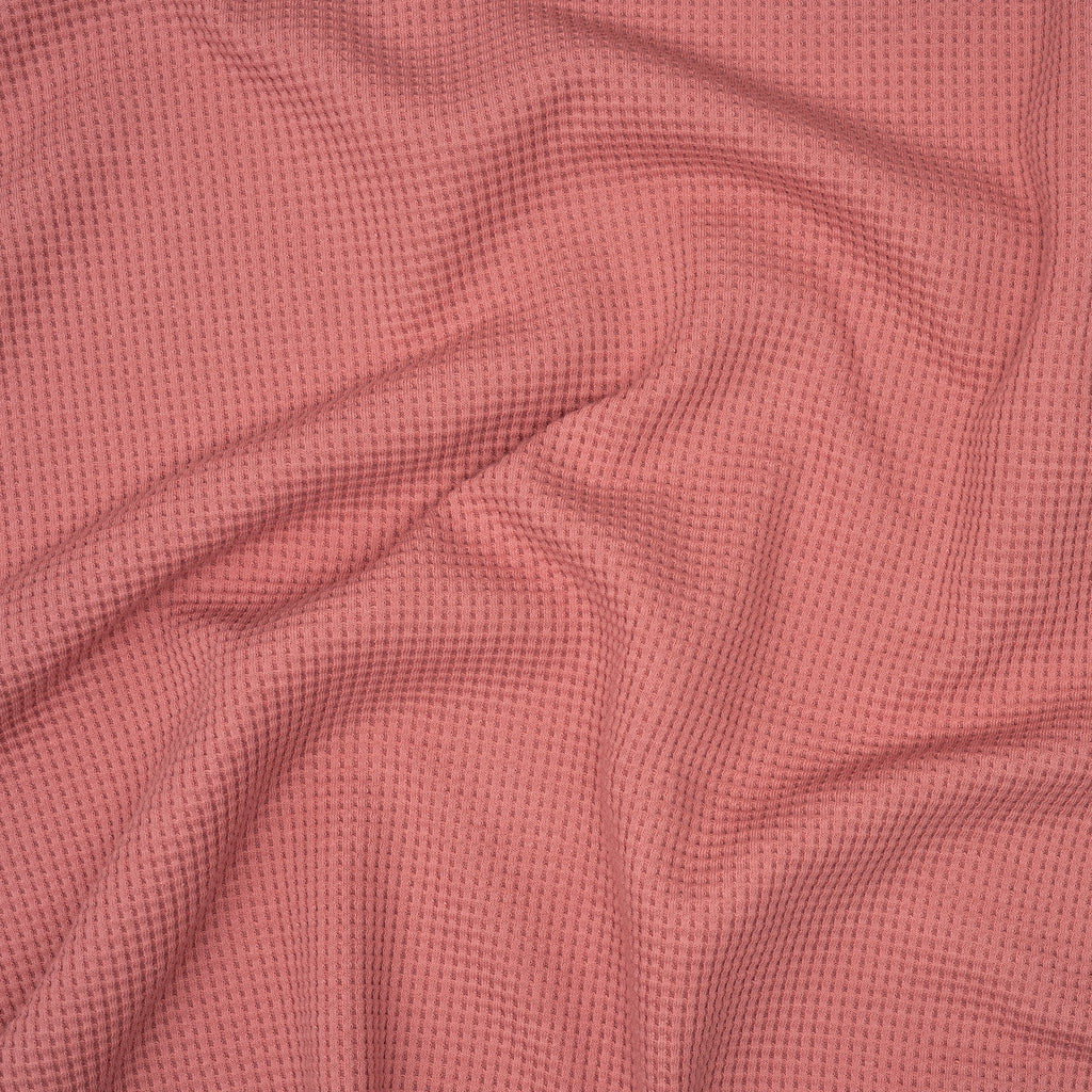 Bio Waffelstrick Kräftiges Altrosa