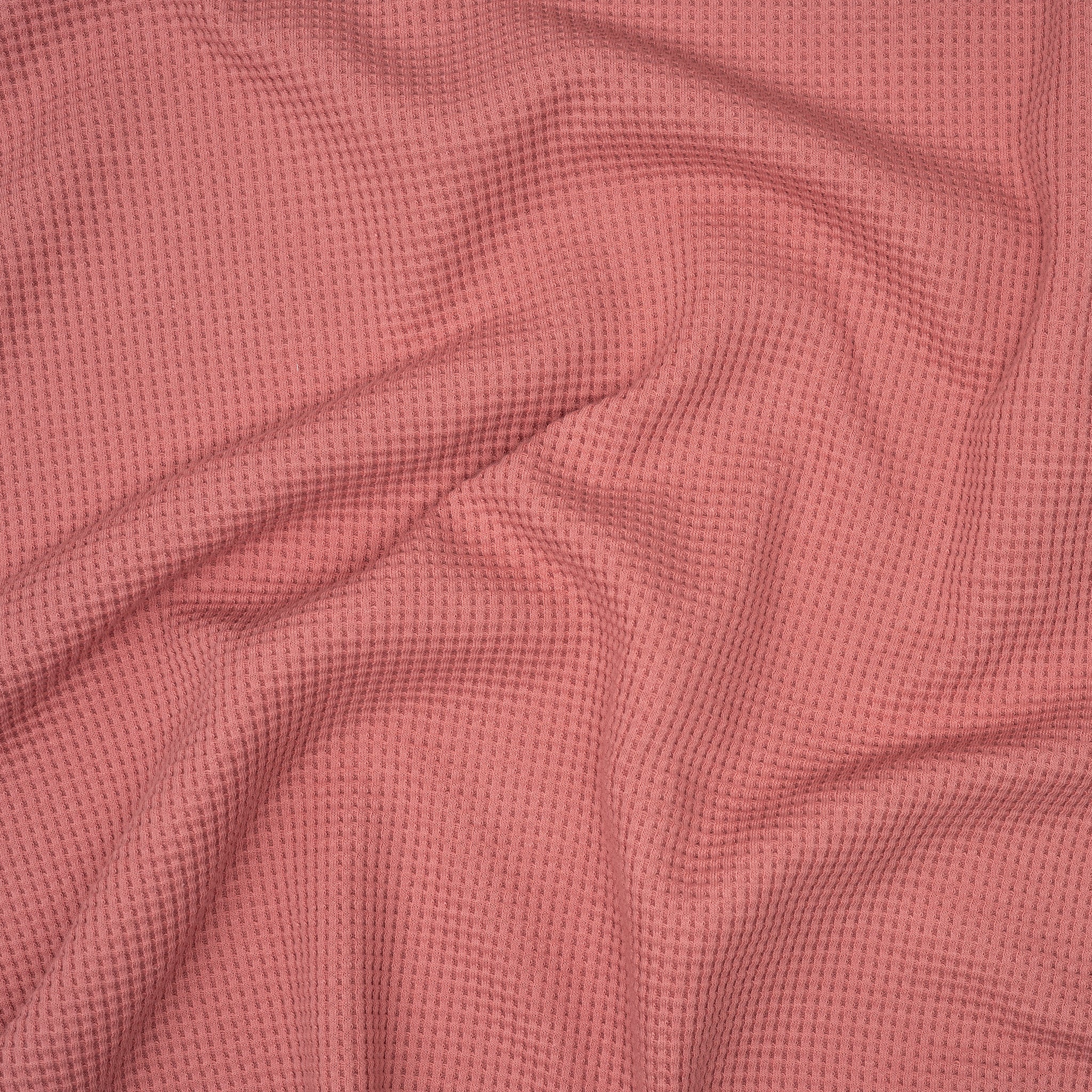 Bio Waffelstrick Kräftiges Altrosa