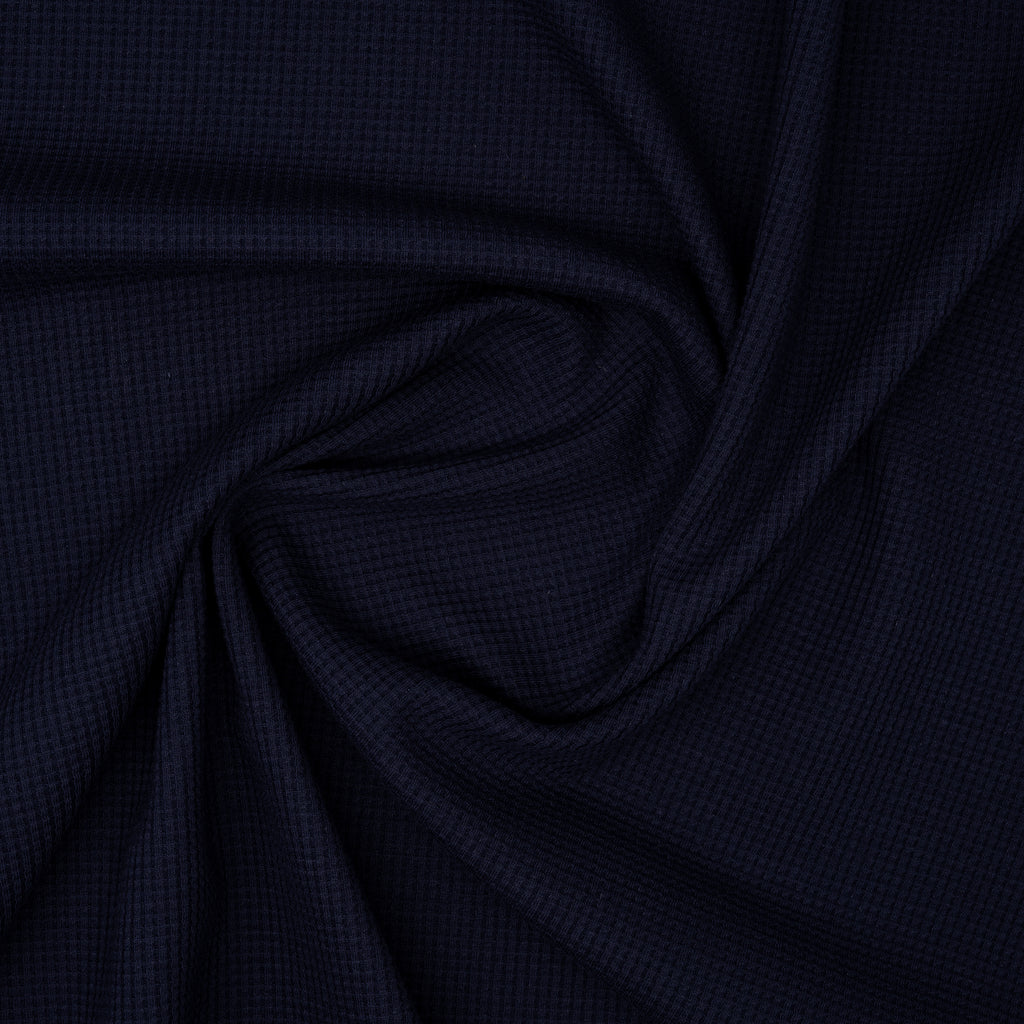 Bio Waffelstrick Navy | Stoffwerk