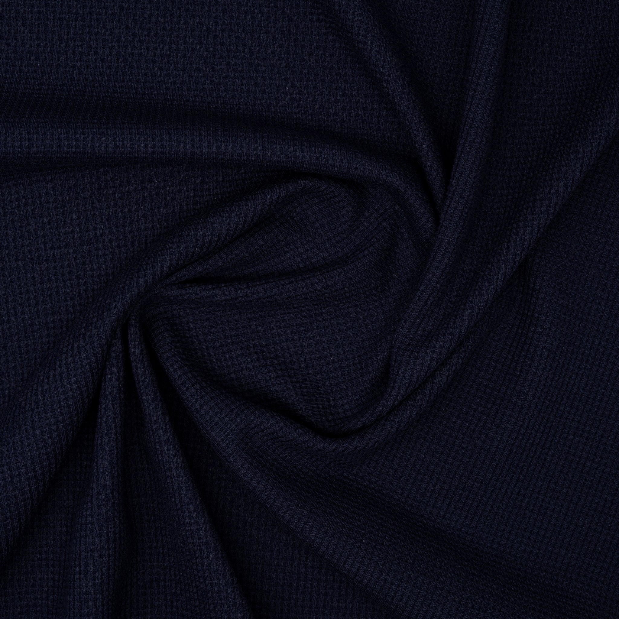 Bio Waffelstrick Navy | Stoffwerk