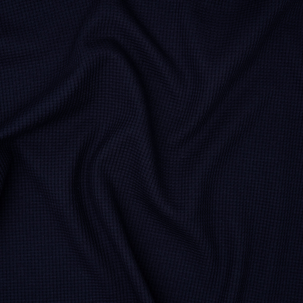 Bio Waffelstrick Navy | Stoffwerk