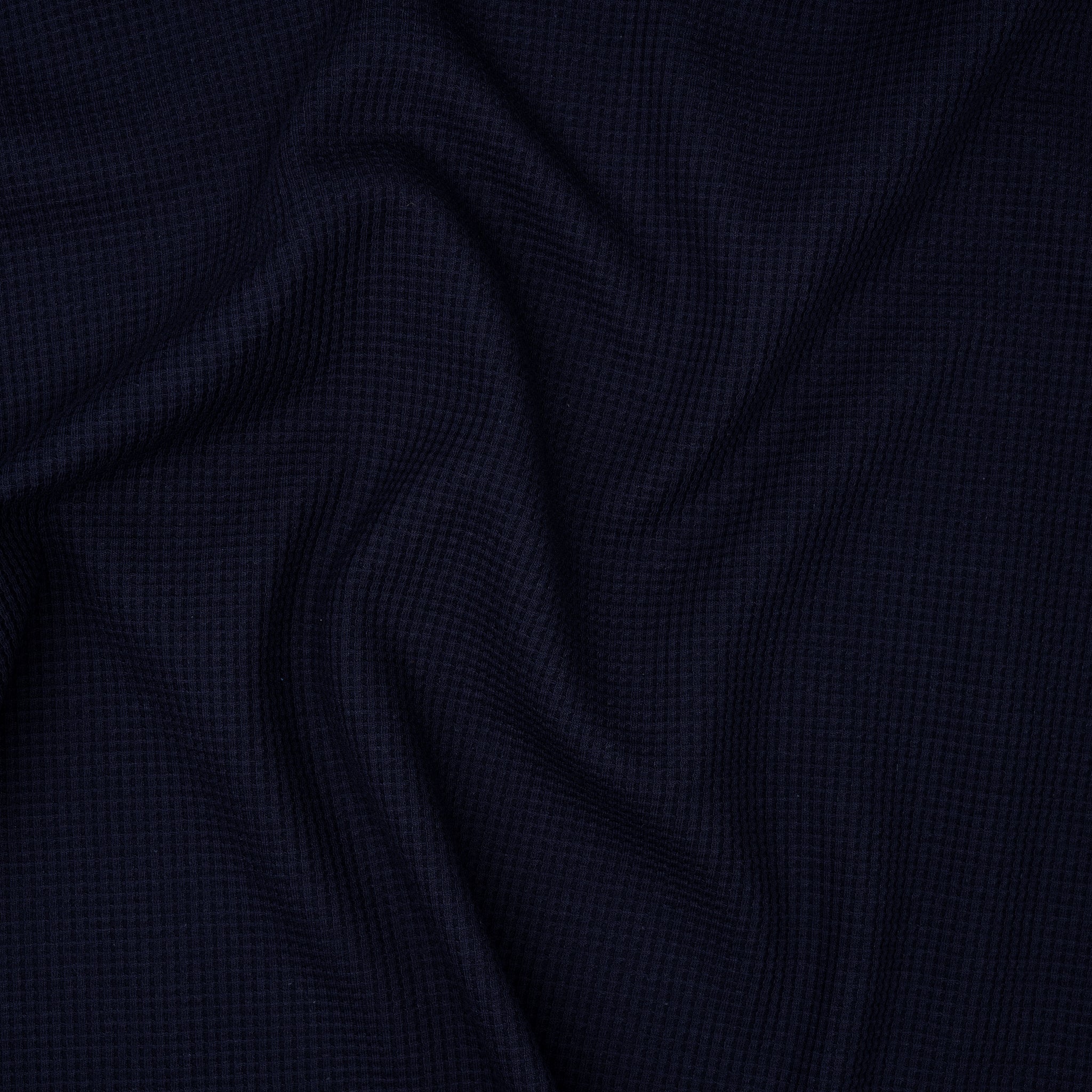Bio Waffelstrick Navy | Stoffwerk