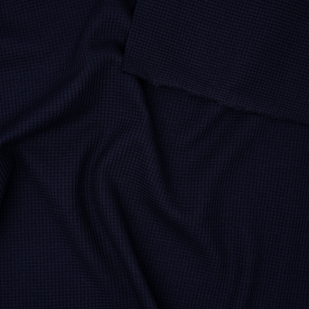 Bio Waffelstrick Navy | Stoffwerk