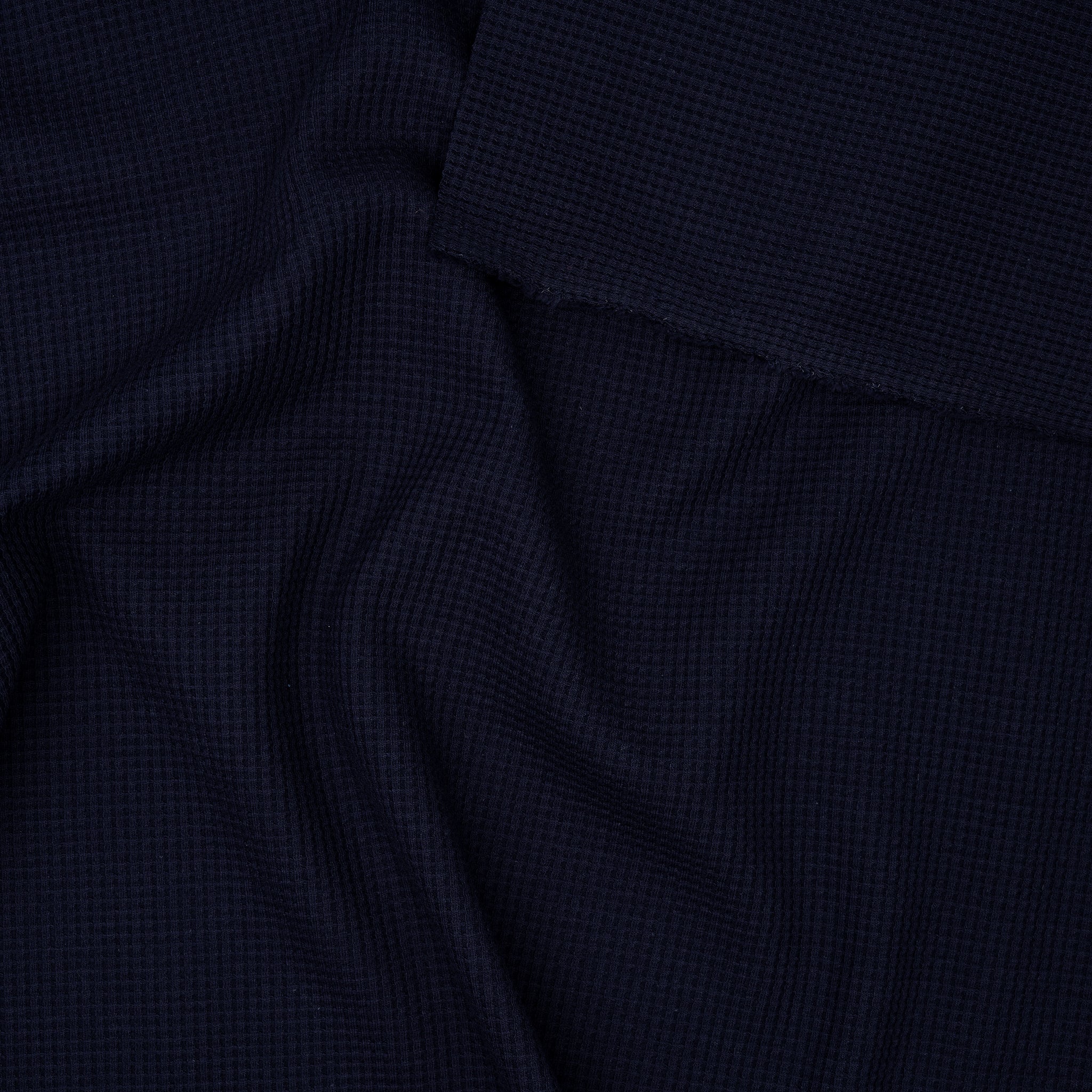 Bio Waffelstrick Navy | Stoffwerk