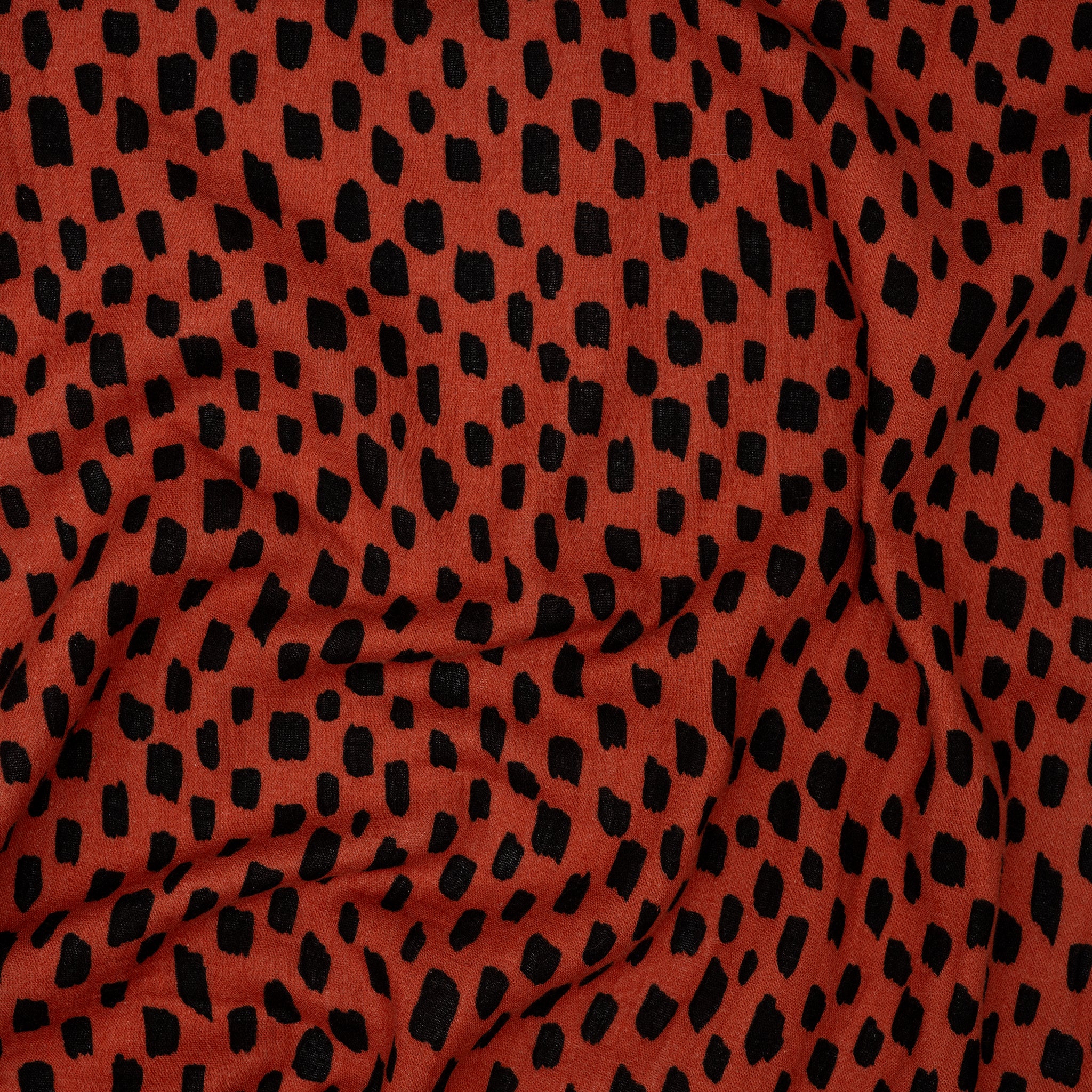 Eco Musselin Crazy Dots Rost | Stoffwerk