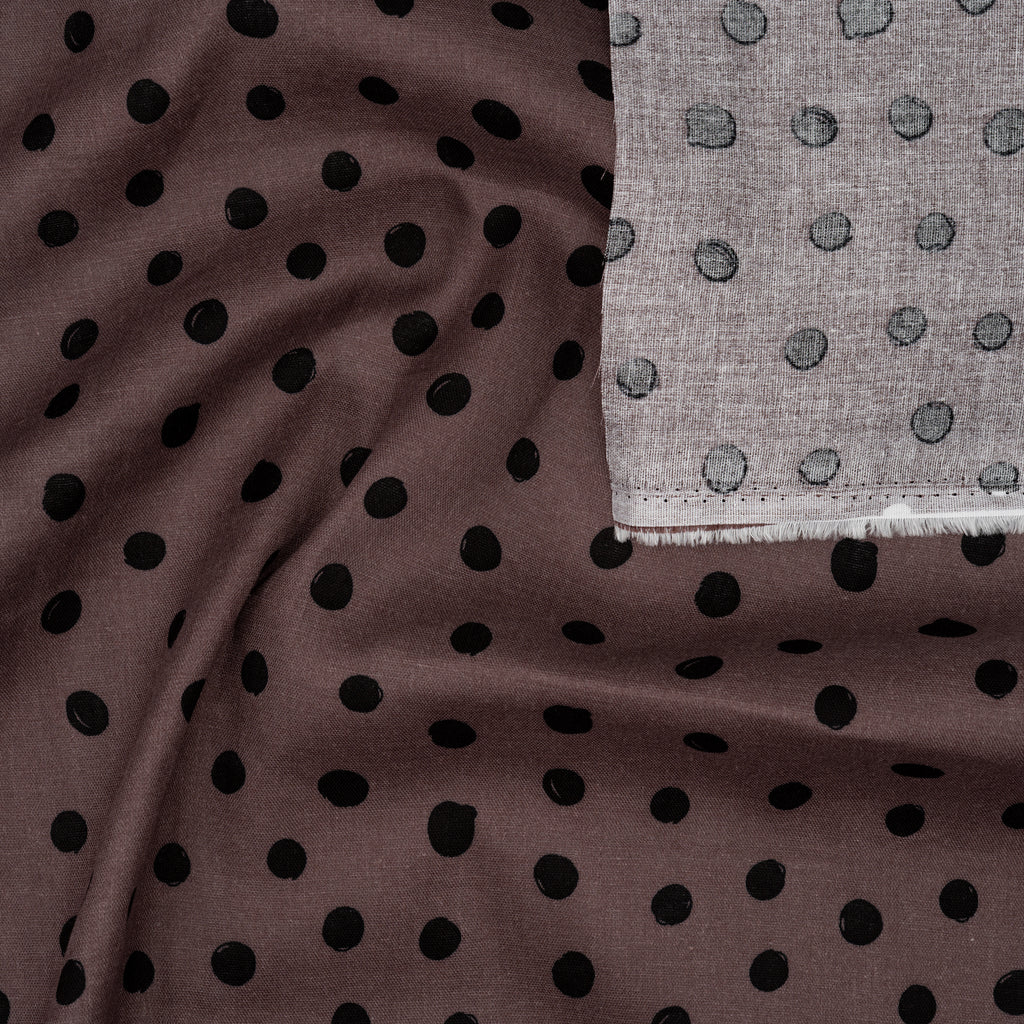 Eco Musselin Dots Mauve | Stoffwerk
