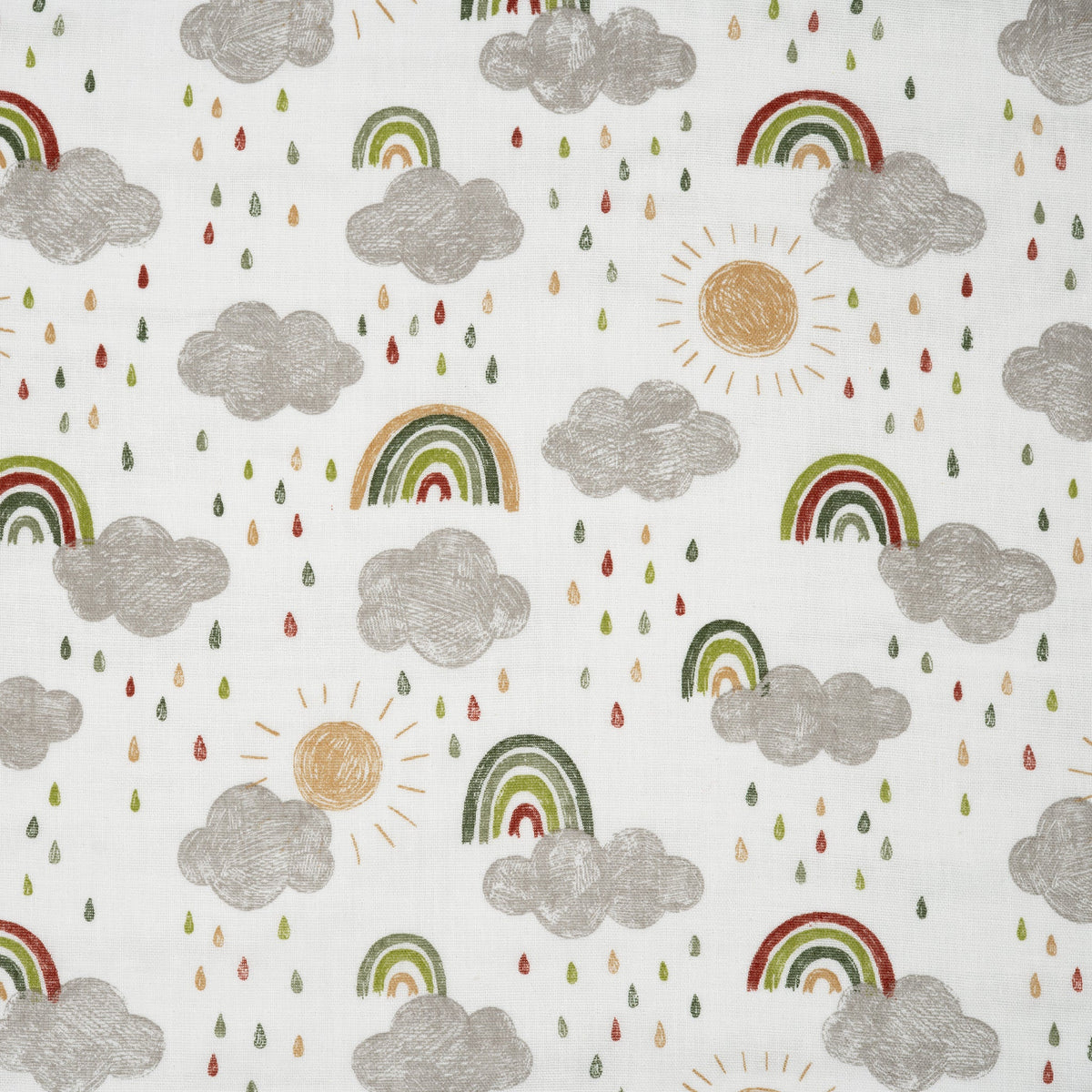 Eco Musselin Sonne Wolken Regenbogen