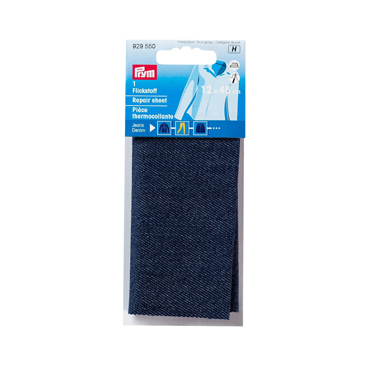 Flickstoff Jeans aufbügelbar 12x45cm | Stoffwerk