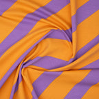 French Terry Diagonale Streifen Flieder