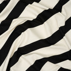 French Terry Diagonale Streifen Schwarz