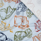 French Terry Große Fahrzeuge Hellblau