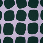 French Terry Verspielte Polka Dots Tannengrün