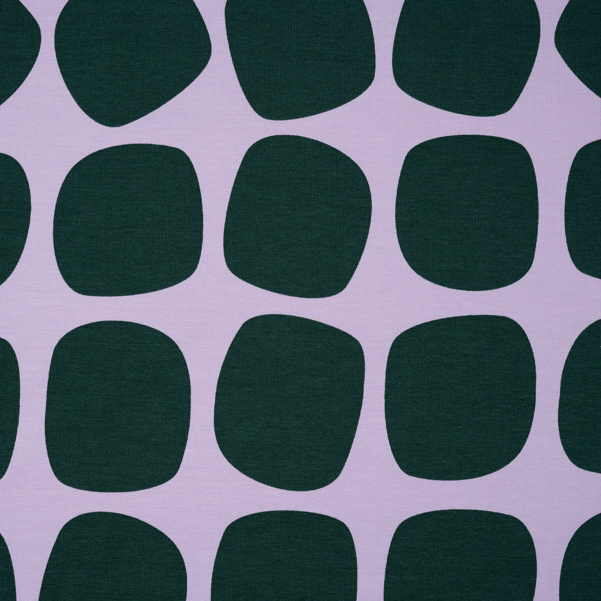 French Terry Verspielte Polka Dots Tannengrün