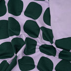 French Terry Verspielte Polka Dots Tannengrün