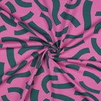 French Terry verspielte Streifen Rosa