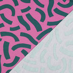 French Terry verspielte Streifen Rosa