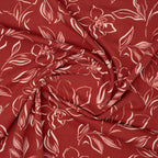 French Terry Zarte Blumen Cayenne