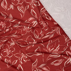 French Terry Zarte Blumen Cayenne