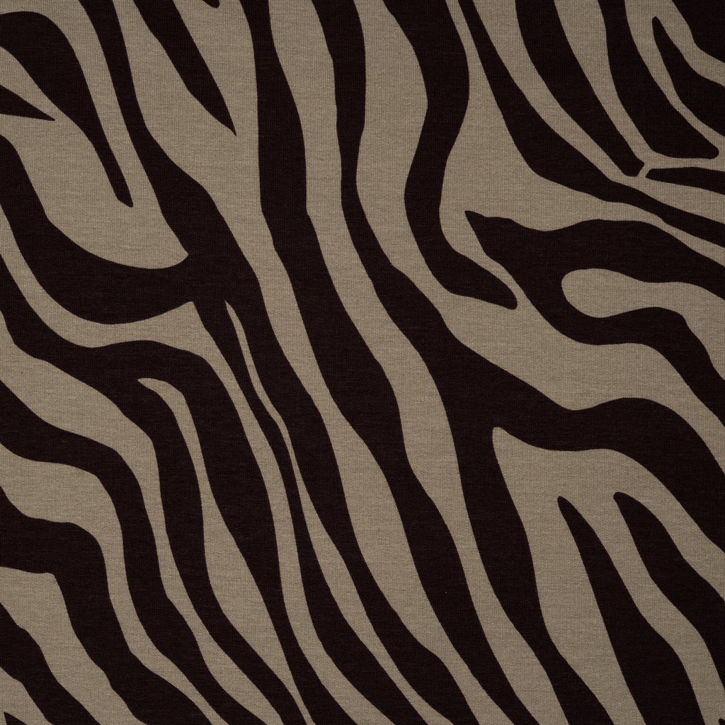 French Terry Zebra Dunkelbraun