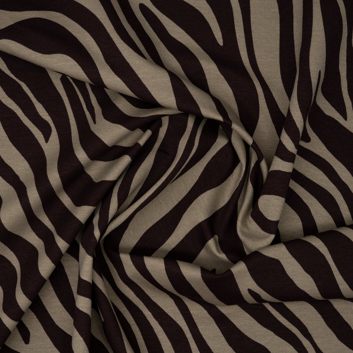French Terry Zebra Dunkelbraun