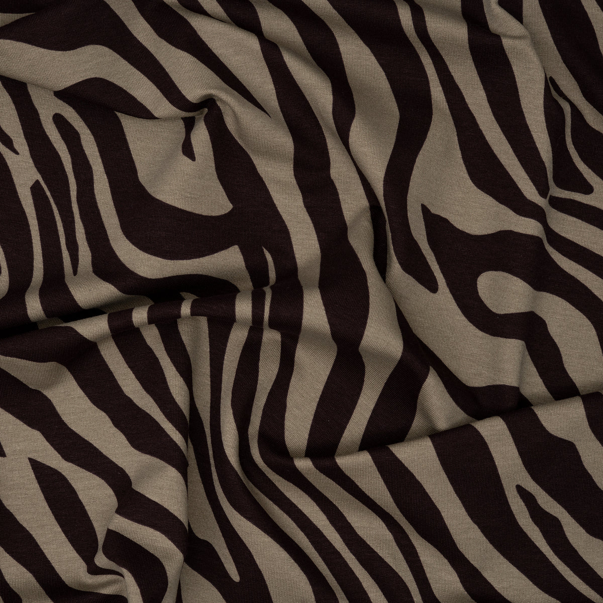 French Terry Zebra Dunkelbraun