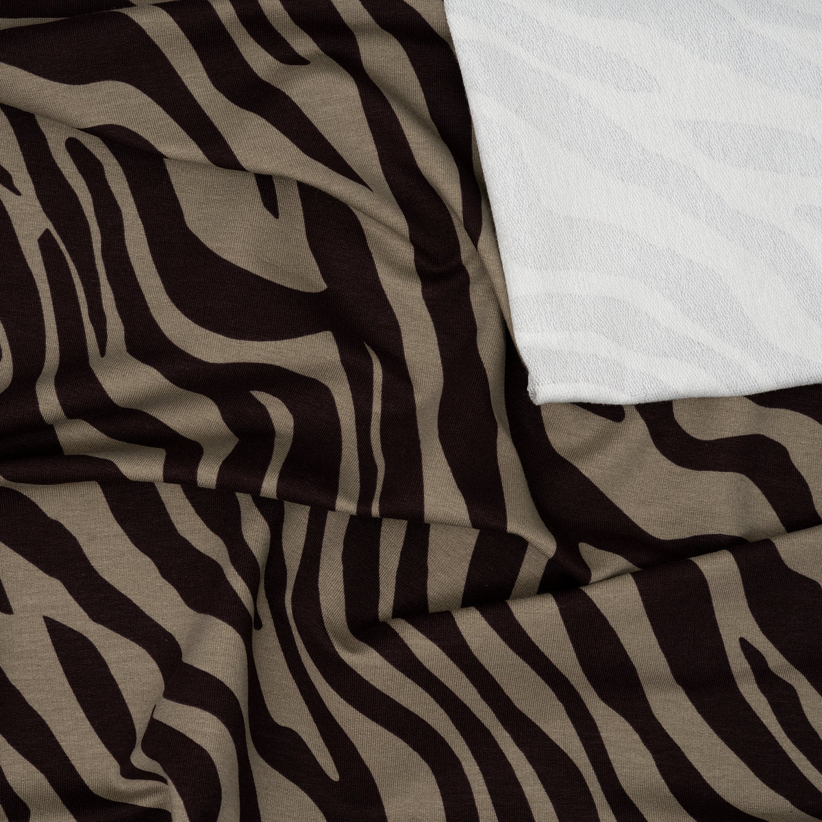 French Terry Zebra Dunkelbraun