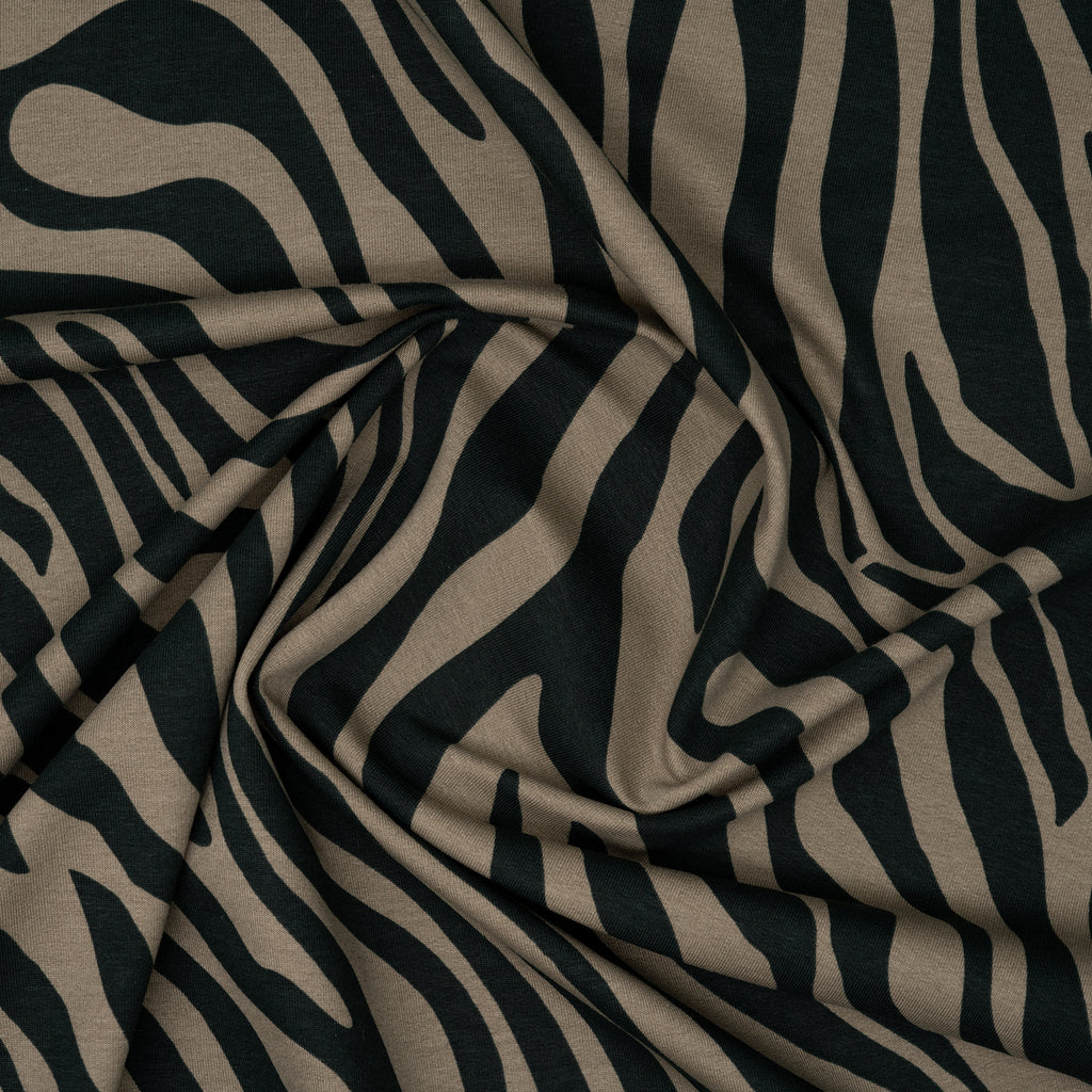 French Terry Zebra Dunkelgrün