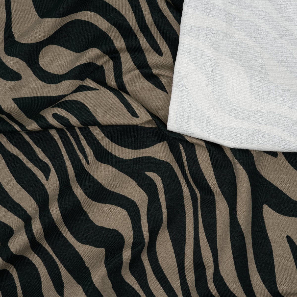 French Terry Zebra Dunkelgrün