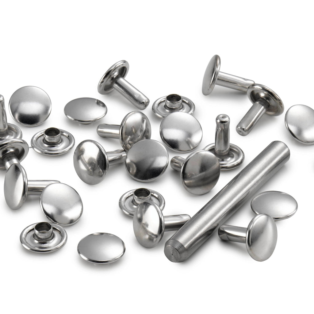 Hohlnieten silberfarbig 4-6mm | Stoffwerk