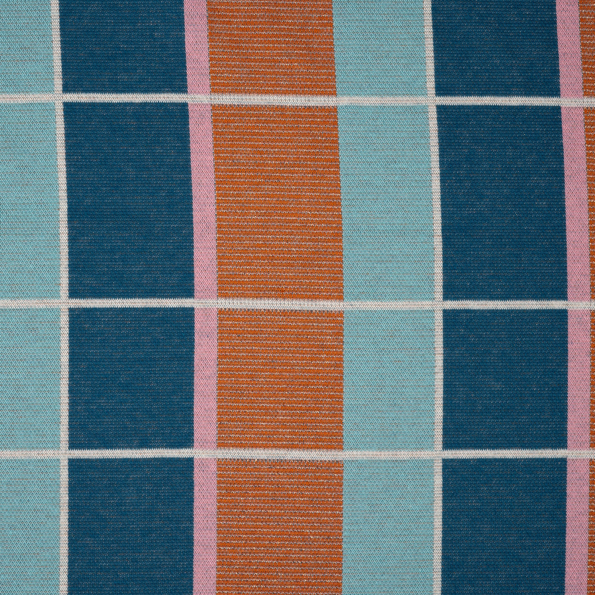 Jacquard Jersey Hamburger Liebe Gleam Suncheck Glitzer Dusty Blau