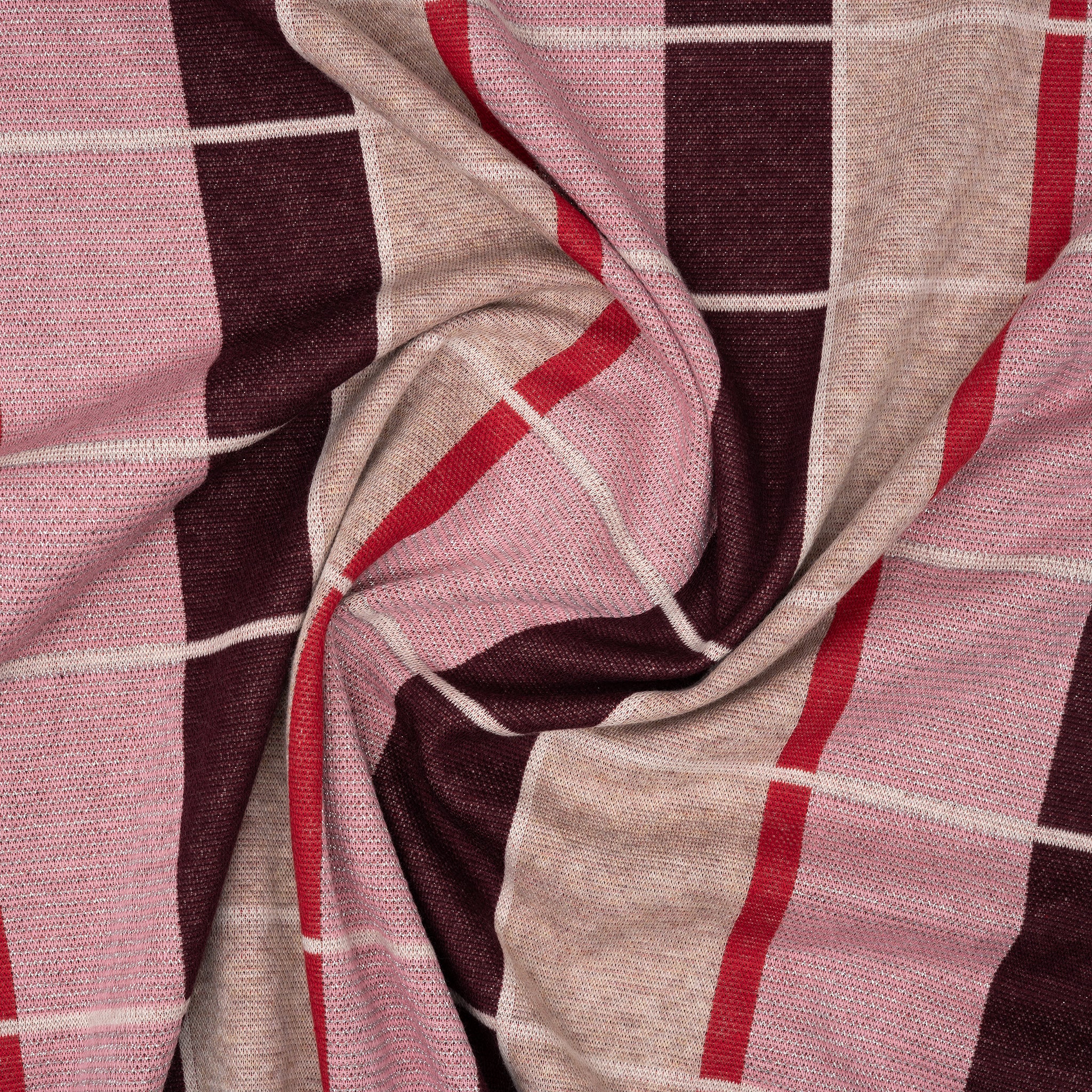 Jacquard Jersey Hamburger Liebe Gleam Suncheck Glitzer Natur