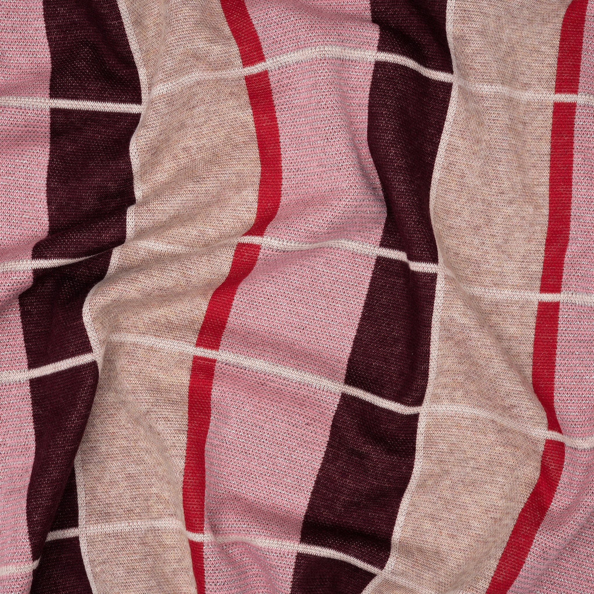 Jacquard Jersey Hamburger Liebe Gleam Suncheck Glitzer Natur