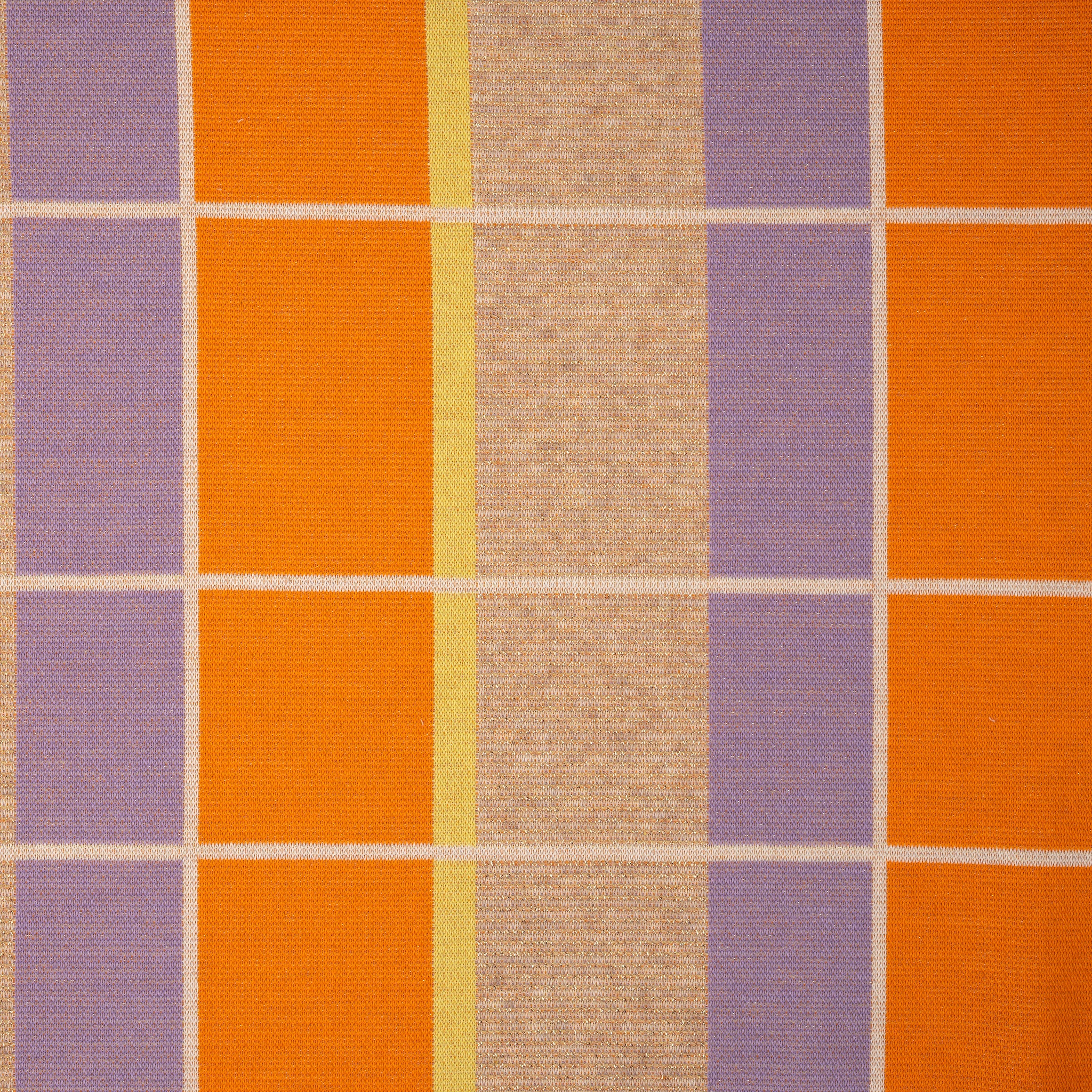 Jacquard Jersey Hamburger Liebe Gleam Suncheck Glitzer Orange