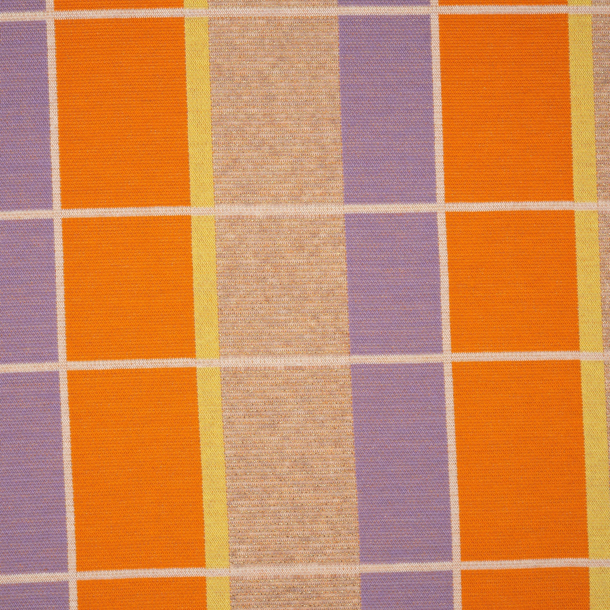 Jacquard Jersey Hamburger Liebe Gleam Suncheck Glitzer Orange