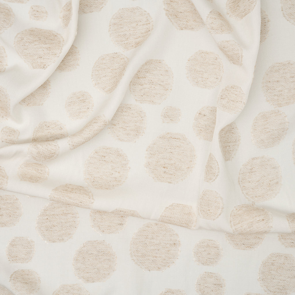 Jacquard Viskose Leinen Große Natur Punkte