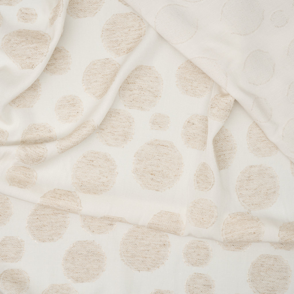 Jacquard Viskose Leinen Große Natur Punkte